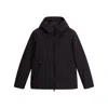 Woolrich Giacca In Tech Softshell Full Zip In Black