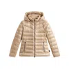 Woolrich Long-sleeved Down Jacket In Multicolor