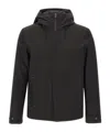 Woolrich Zippered Long-sleeved Casual Jacket In Black