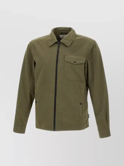 Woolrich Overshirt Style Cotton Jacket With Chest Pocket