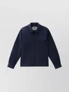 Woolrich Oversize Cotton Gabardine Jacket In Blue