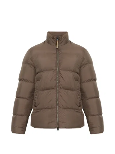 Woolrich Oversized Puffer Jacket In Brown