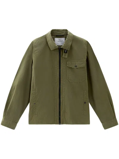 Woolrich Oversized Shirt In Green