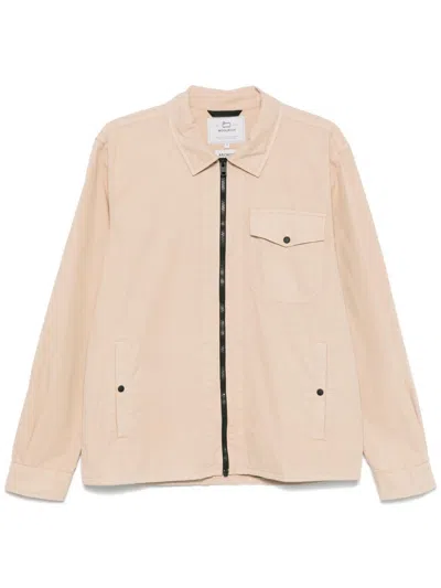 Woolrich Oversized Shirt In Sand