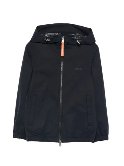 Woolrich Pacific Hooded Zip Jacket In Blue