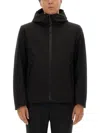 Woolrich Pacific Jacket In Tech Softshell In Black