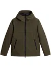 Woolrich Pacific Softshell Jacket Man Dark Green In Green