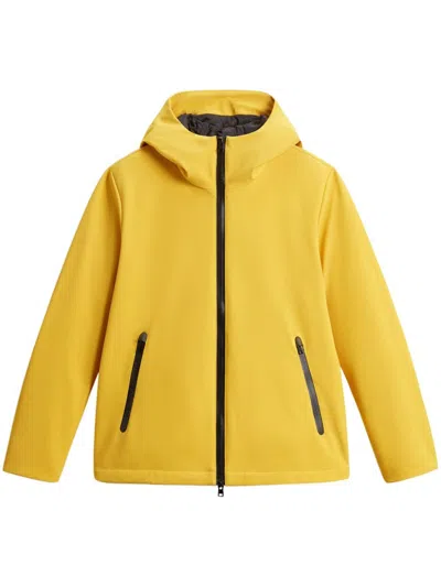 Woolrich Pacific Soft Shell Jacket In Yellow