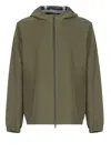 Woolrich Hooded Jacket With Side Zip Pockets