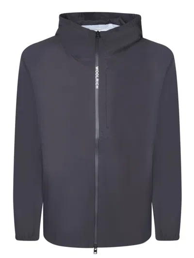 Woolrich Pacific Two Layers Zipped Jacket In Black