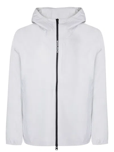 Woolrich Pacific Two Layers Zipped Jacket In White