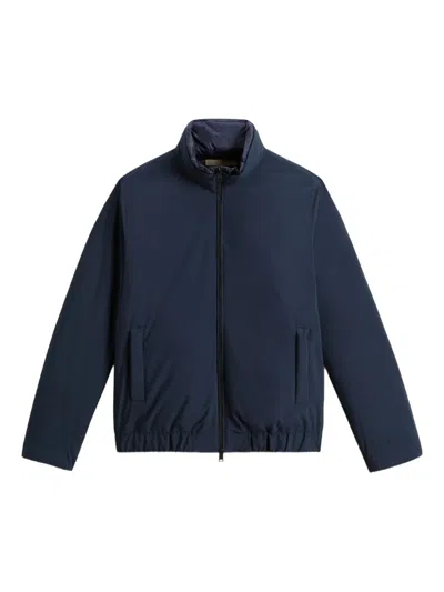 Woolrich Padded Bomber Jacket In Blue