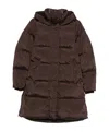Woolrich Mid-thigh Length Quilted Jacket In Brown