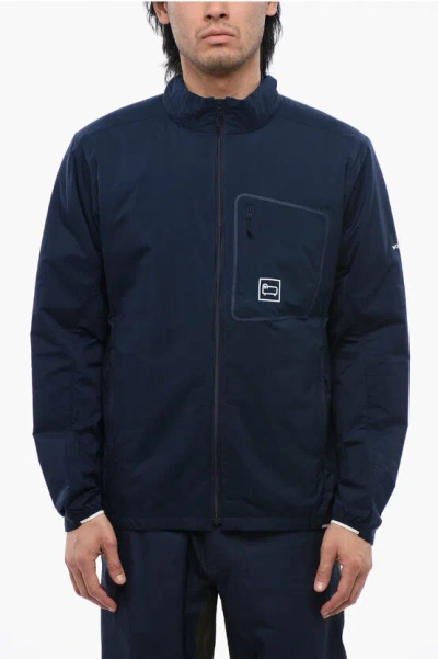 Woolrich Padded High Aeration Windbreaker In Blue