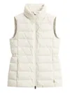 Woolrich Microfiber Padded Vest High Collar In White