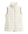 Woolrich Microfiber Padded Vest High Collar In White