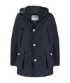 Woolrich Down-feather Hooded Coat In Black