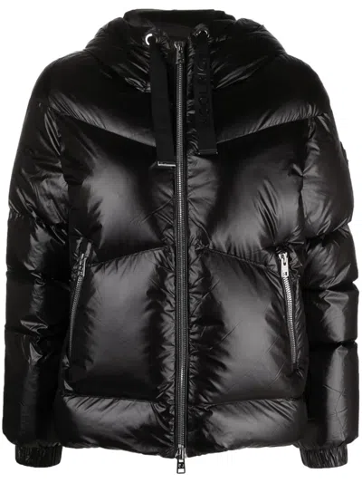 Woolrich Nylon Down Jacket In Black