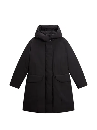 Woolrich Padded Hooded Parka In Black