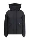 Woolrich Military Inspired Hooded Jacket In Black