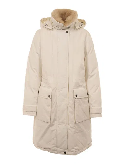 WOOLRICH ABRIGO ALCOCHADO - BLANCO