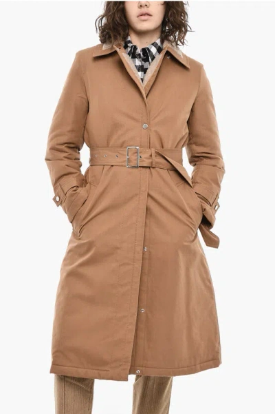 Woolrich Padded Latimore Coat With Belt In Brown