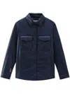 Woolrich Nylon Overshirt In Blue