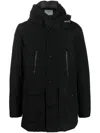 Woolrich Padded Parka With Pockets In Black