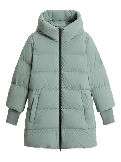 Woolrich Padded Quilted Jacket In Green