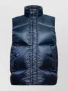Woolrich Padded Quilted Sleeveless Vest In Blue