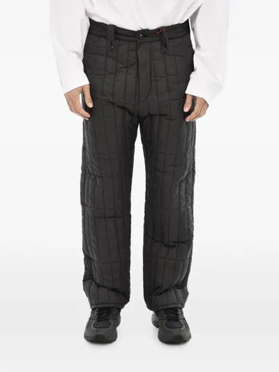 Woolrich Padded Quilted Trousers In Black