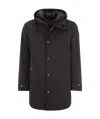 Woolrich Padded Reversible Coat In Black