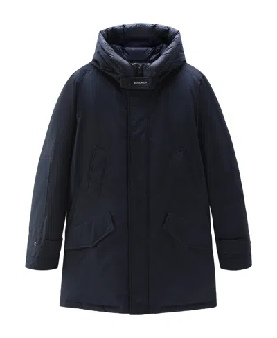 Woolrich Padded Zip-up Hooded Coat In Black