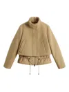 Woolrich Panelled High-neck Jacket In Brown