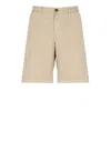 Woolrich Belt Loops Cotton Shorts In Neutral
