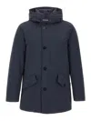 Woolrich Functional Parka With Structured Silhouette In Blue