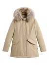 Woolrich Arctic Raccoon Parka In Neutral