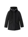Woolrich Artic Parka Jacket Woman Puffer Midnight Blue Size L Cotton In Black