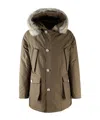 Woolrich Parka Arctic Con Pelliccia Removibile Marrone In Brown