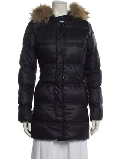 Pre-owned Woolrich Parka In Blue