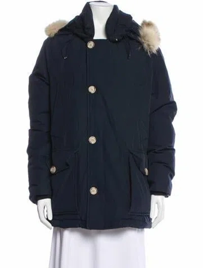 Pre-owned Woolrich Parka In Blue