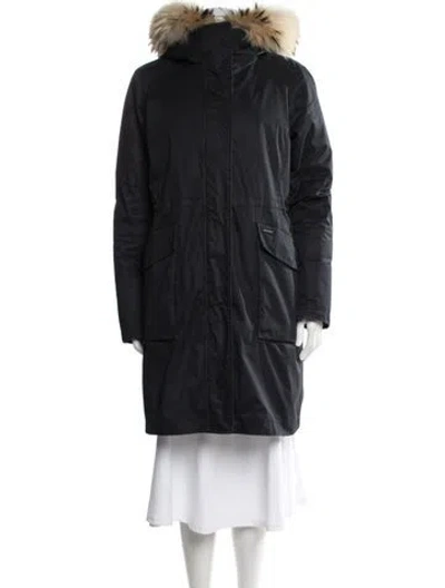 Pre-owned Woolrich Parka In Blue