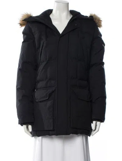Pre-owned Woolrich Parka In Blue