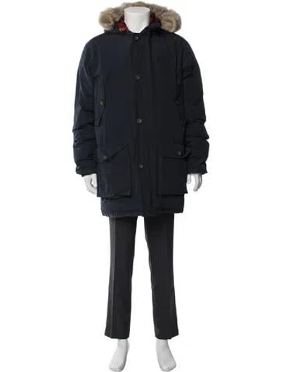 Pre-owned Woolrich Parka In Blue