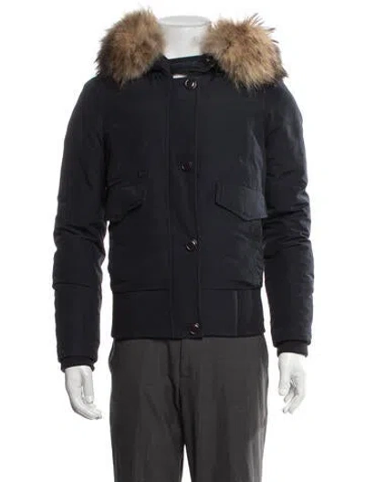 Pre-owned Woolrich Parka In Blue