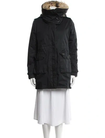 Pre-owned Woolrich Parka In Blue