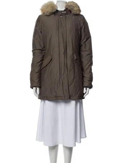 Pre-owned Woolrich Parka In Brown