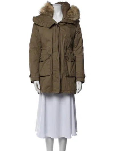 Pre-owned Woolrich Parka In Brown