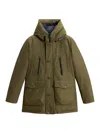 Woolrich Olive Green Cotton-polyamide Blend Parka In Green