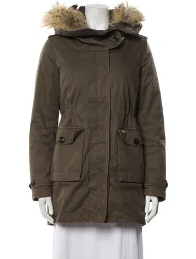 Pre-owned Woolrich Parka In Green